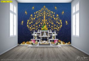 วอเปอร์เปอร์สวยๆ ลายต้นโพธิ์ ติดผนังห้องพระ (มี5สี)