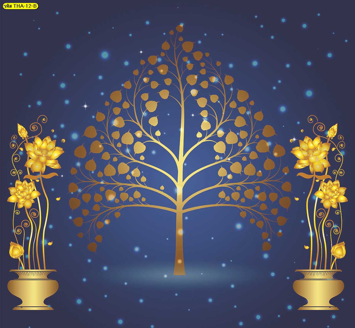 วอลเปเปอร์สวยๆติดผนัง  ลายต้นโพธิ์ ติดผนังห้องพระ  (มี6สี)
