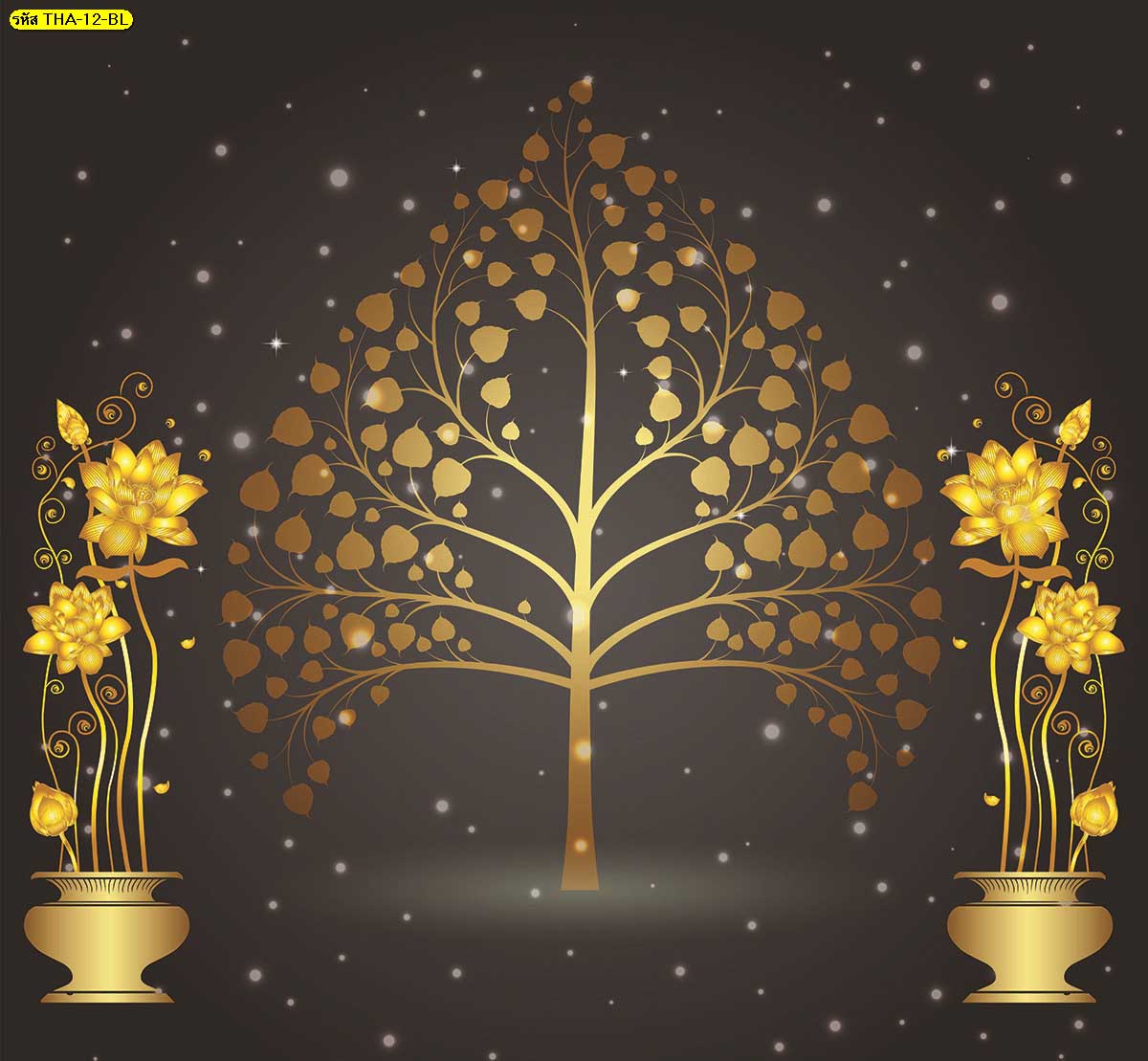 วอลเปเปอร์สวยๆติดผนัง  ลายต้นโพธิ์ ติดผนังห้องพระ  (มี6สี)