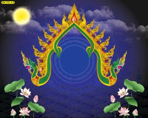 ติดวอลเปอร์สวย ลายดอกบัว ติดผนังห้องพระ (มี5สี)