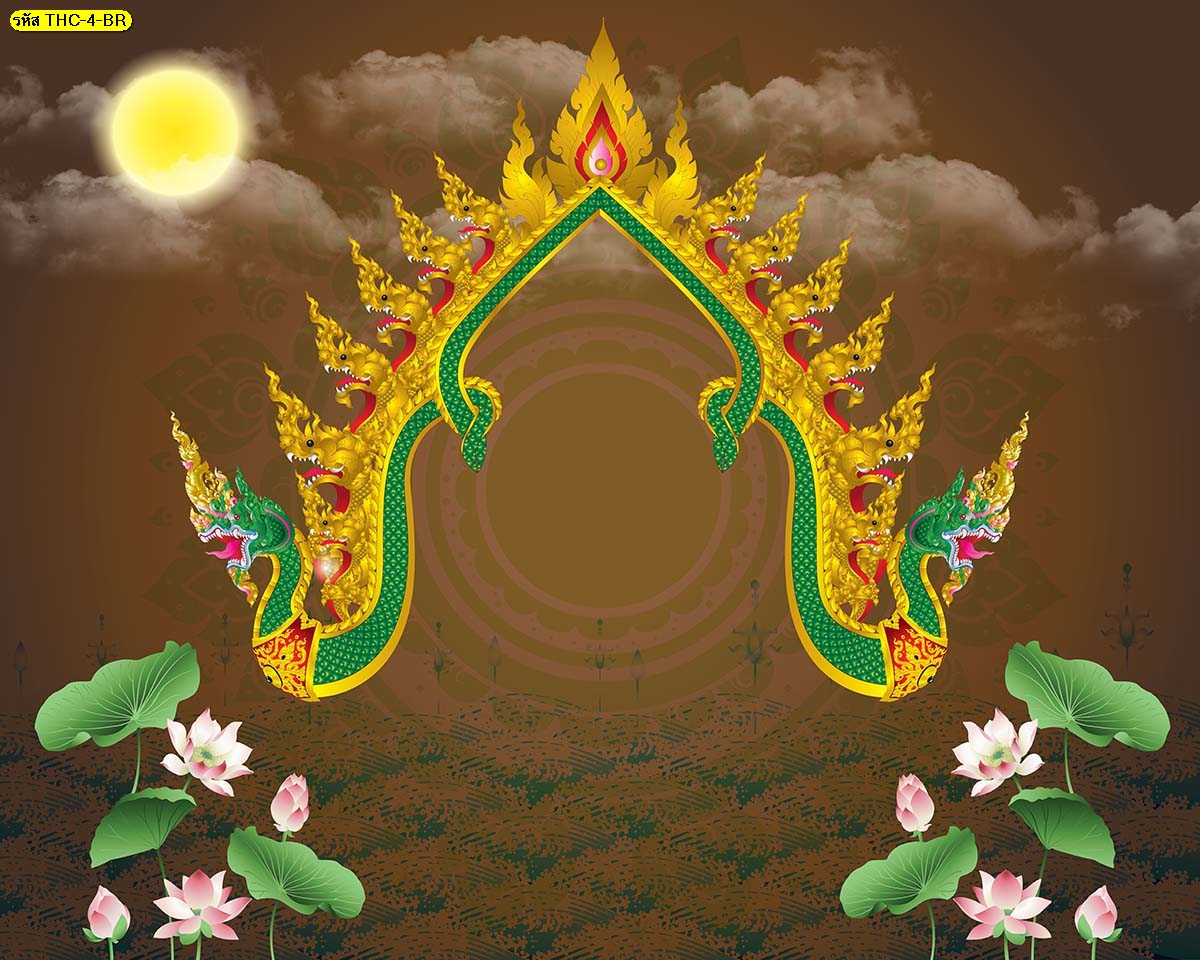 ติดวอลเปอร์สวย ลายดอกบัว ติดผนังห้องพระ  (มี5สี)